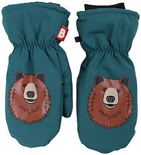 DYR-Cph Mittens w. Fleece - DYRPaw - DK Slate w. Brown Bear
