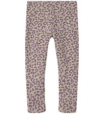 Name It Leggings w. Fleece - NmfDavina - Summer Sand/Leo