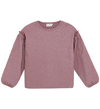 Minymo Blouse - Glitter - Rib - Rose Brown