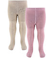 Minymo Tights - Knitted - 2-Pack - Woodrose