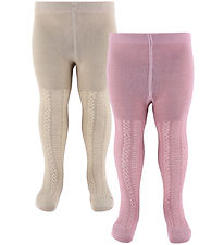 Minymo Strumpfhosen - Strick - 2er-Pack - Woodrose
