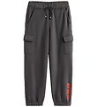 Tommy Hilfiger Sweatpants - Cargo - Washed Black w. Orange