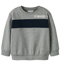 Name It Sweatshirt - NmmVance - Grey Melange w. Navy