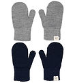MP Mittens - Comfy - Wool - 2-Pack - Mix Light Grey Melange/Peac