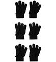 Name It Handschoenen - Gebreid - 3-pack - NknMagic - Zwart