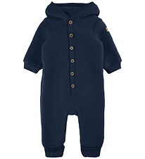Mikk-Line Pramsuit w. Hood - Wool - Blue Nights