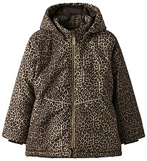 Name It Winter Coat - Noos - NkfMaxi - Travertine/Leo