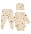 VACVAC Gift Box - Trousers w. Feet/Beanie/Bodysuit l/s - Rib - C