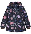 En Fant Winter Coat - w. Teddy - Frills - AOP - Ebony