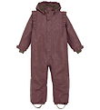En Fant Snowsuit - Pink Taupe w. Gold Dots/Ruffles