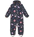 En Fant Snowsuit - Ebony w. Flowers/Ruffles