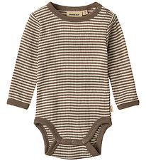 Wheat Samfella l/e - Ull - Rib - Lucca - Viður Stripe