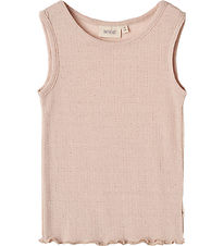 Wheat Undershirt - Wool/Silk - Iggy - Pale Lilac w. Pointelle