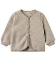 Wheat Cardigan - Wool fleece - Kari - Khaki Melange