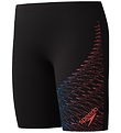 Speedo Swim Trunks - Medley Logo - Black w. Red