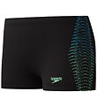 Speedo Swim Trunks - Plastisol Placement - Black w. Green