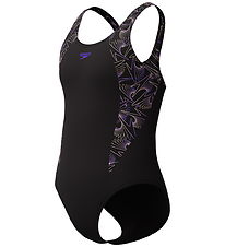 Speedo Badedragt - HyperBoom Splice Muscleback - Sort/Fersken
