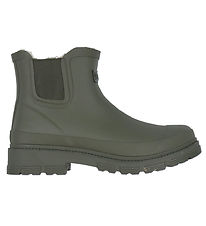 Woden Rubber Boots w. Lining - Liv Warm Waterproof - Dark Olive