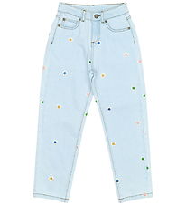 The New Jeans - Mom Fit - TnPorcha - Light Blue Denim w. Flower