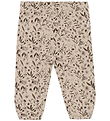 Minymo Joggingbroek - Rookgrijs m. Bloemen