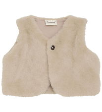 Minymo Waistcoat - Faux Fur - Smoke Gray