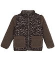 Minymo Jacket - Chocolate Chip w. Leopard Print