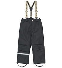 Mikk-Line Ski Pants w. Suspenders - Recycled - Black