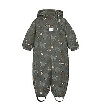 Minymo Snowsuit - Dark Gold Grey w. Print