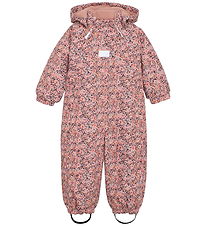 Minymo Snowsuits - Peach Whip w. Flowers