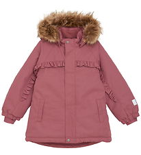 Minymo Winter Coat - Withered Rose w. Ruffles