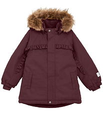 Minymo Winter Coat - Catawba Grape w. Ruffles