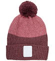 Minymo Beanie w. Fleece - Wool/Acrylic - Catawba Grape w. Pom-Po
