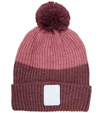 Minymo Muts m. Fleece - Wol/Acryl - Catawba Grape m. Pom-Pom