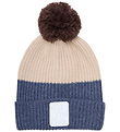 Minymo Beanie w. Fleece - Wool/Acrylic - Parisian Night w. Pom-P