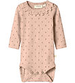 Lil' Atelier Bodysuit l/s - Rib - NbfGago - Cameo Rose