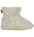 Chaussons Melton - Laine - Beige Melange