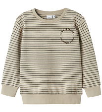 Name It Sweatshirt - NmmOmero - Iceland Fossil w. Stripes