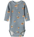 Name It Bodysuit l/s - Rib - NbmOlyan - Tradewinds w. Acorn