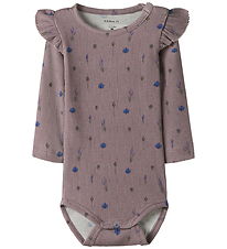 Name It Bodysuit l/s - NbfOhio - Toadstool w. Flowers