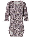 Name It Bodysuit l/s - NbfOalia - Burnished Lilac w. Flowers