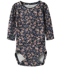 Name It Bodysuit l/s - NbfOalia - Navy Blazer w. Flowers