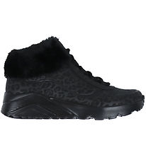 Skechers Shoes - Uno Lite Cozy Leopard - Black