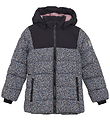 Color Kids Puffer Jacket - Quilt - Phantom w. Flowers