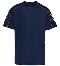 Hummel T-shirt - hmlJR Performance - Dress Blues