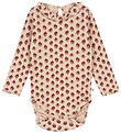 Konges Sløjd Bodysuit l/s - Rib - Nia - Ruby Rose w. Pointelle