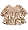 Konges Sløjd Dress - Purple Sequins Bow - Gold Glitter