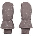 Wheat Mittens w. Fleece - PU - Stormy - Purple Stone Stars