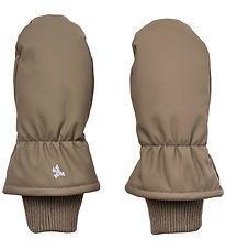 Wheat Mittens w. Fleece - PU - Stormy - Dry Wood