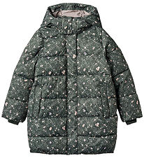 Wheat Puffer Jacket - Yrsa - Forest Lake Checked Flowers