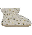 Melton Cordhausschuhe - Nein - Floral - Ecru